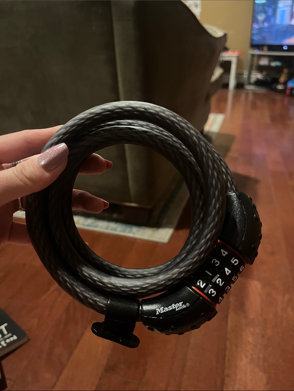 Coiled Combination Cable Lock — Black
